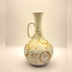 Kaiser Fütterer SIRACUSA Engraved GIlded Onion Vase Krohach WEST GERMANY RARE